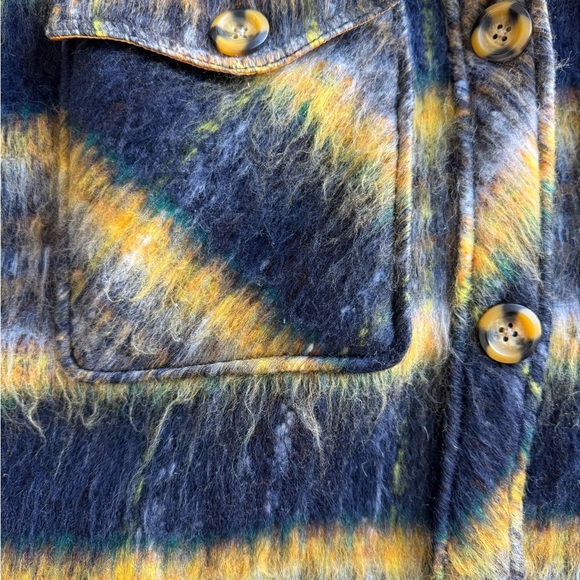 Urban Outfitters Emelie Plaid Longline Shirt Jacket Oversized Size XS/Small - Picture 4 of 6